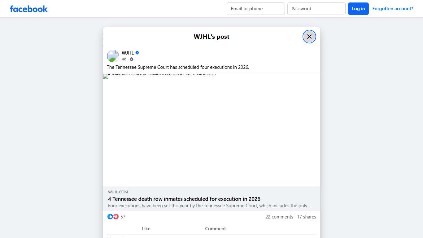 WJHL - The Tennessee Supreme Court has scheduled four... | Facebook